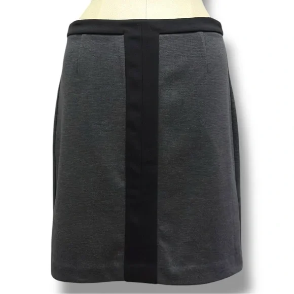 473 Laundry by Shelli Segal | NWOT $98 Charcoal Contrast Trim Skirt (Size 6) - Picture 2 of 12